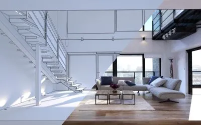 Interior design per appartamento di lusso con progettazione di arredamento